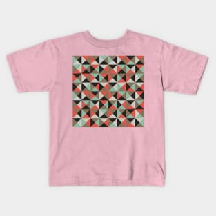 Geometric Faceted Pattern Kids T-Shirt